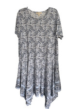 Women's (XL) Michael Kors blue and white paisley print dress