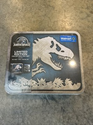 JURASSIC WORLD LIMITED EDITION COLLECTABLE GIFT SET (BLU-RAY-DVD-LUNCH BOX) H 25