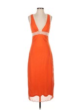 Le Lis Women Orange Cocktail Dress S