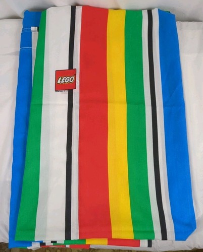 SELTEN Vintage Lego Flachbettlaken Zum Selbermachen Fenster Behandlung Schneider 2,5 Yards Stoff EUC - Bild 1 von 3