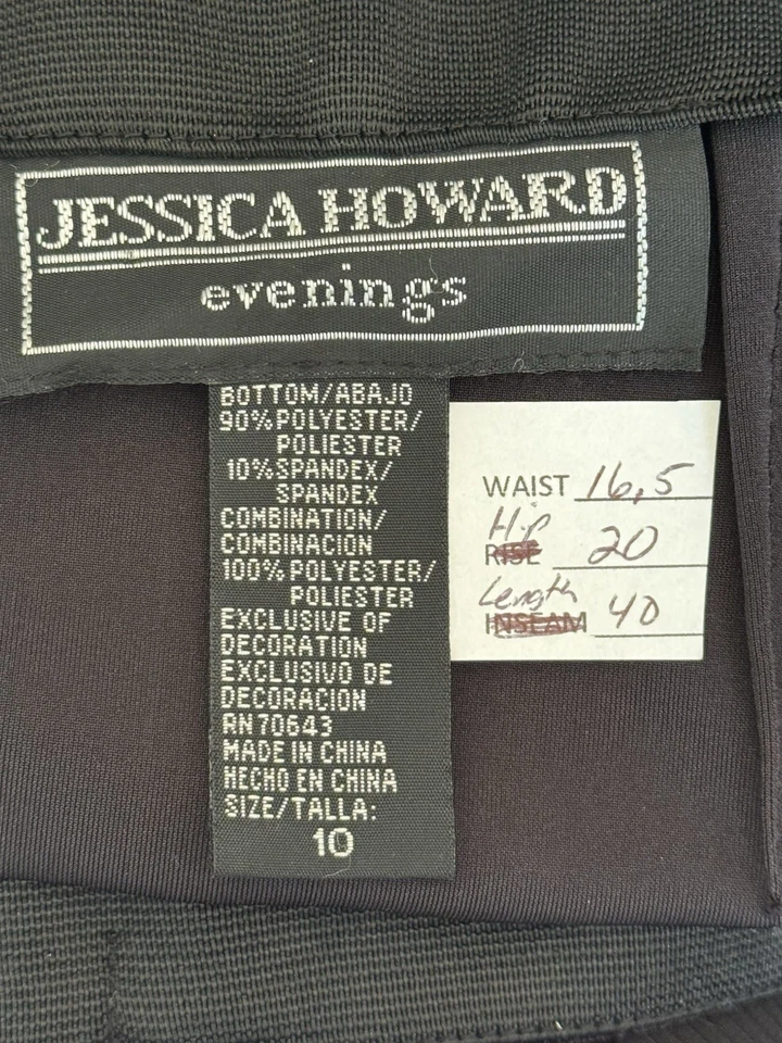 Maxi Falda Jessica Howard Evenings Terciopelo Negro Talla 10 Cuentas Volantes Dobladillo Vacaciones Foto 2 de 4