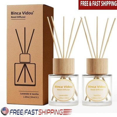 Lavender Vanilla Reed Diffuser Long Lasting Aroma Gift Set Home Fragrance New