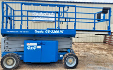 Genie Gs-3369rt 4 Wheel Drive Diesel Powered Scissor Lift Rough Terrain Scissor