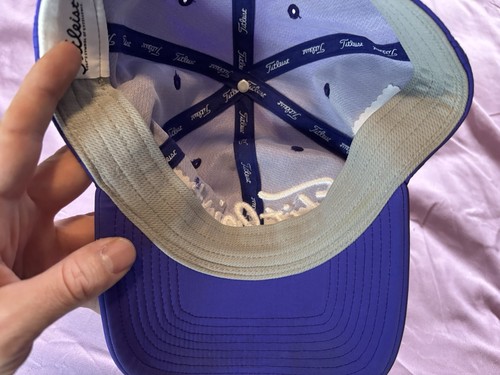 Titleist Hat Purple Strap Back Golf Cap Footjoy Pro V1 Lightweight Breathable - Bild 7 von 9