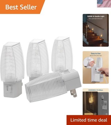 Plug in Night Light with Switch, Manual ON Off LED Nightlight for Kids, Nurse...