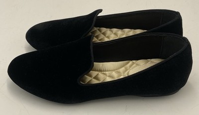Birdies Women s The Starling Velvet Loafers Black Size 6