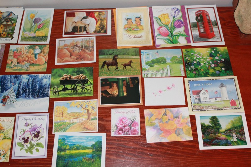 Huge Lot 100+ Vintage Greeting Cards Christmas Birthday Anniversary Scrapbooking