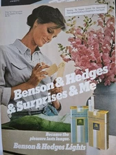 1981 Benson & Hedges Lights cigarettes surprises and me vintage smoking Ad