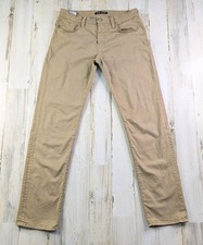 Mavi Pants Mens Fits 34x33 Zach Tan Khaki Five Pocket Straight Leg Distressed*