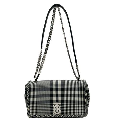 Burberry Lola Shoulder Bag White Black Nylon