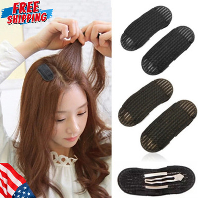 4 Pack Bump It Up Hair Volume Inserts Invisible Sponge Clip Root Lift Styler Set