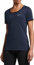 Nike Women's Dri-Fit Legend Scoop Neck Tee in Obsidian, Size XS  MD, 903112-451