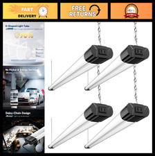 4 Pack Linkable LED Shop Lights, 4400 Lumens, 6500K Cool Daylight, 4FT Fixture,
