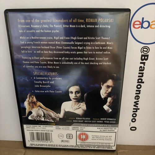 Bitter Moon 1992 Dvd Hugh Grant Region 2 - Bild 2 von 4