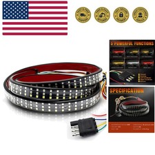 Tailgate Light Bar 60 Inch Triple Row Tail light bar for Pickup Trailer SUV R...
