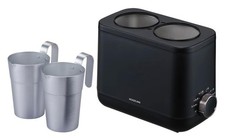 Koizumi KOP-0401/K Japanese Sake Warmer 7 Temp 2 Chiroli Cups 100V From Japan