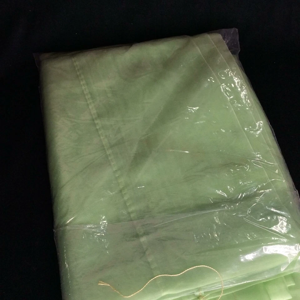 Paris Tailored Curtain Panel Apple Green 56" x 72" Sheer New - Image 4 of 4