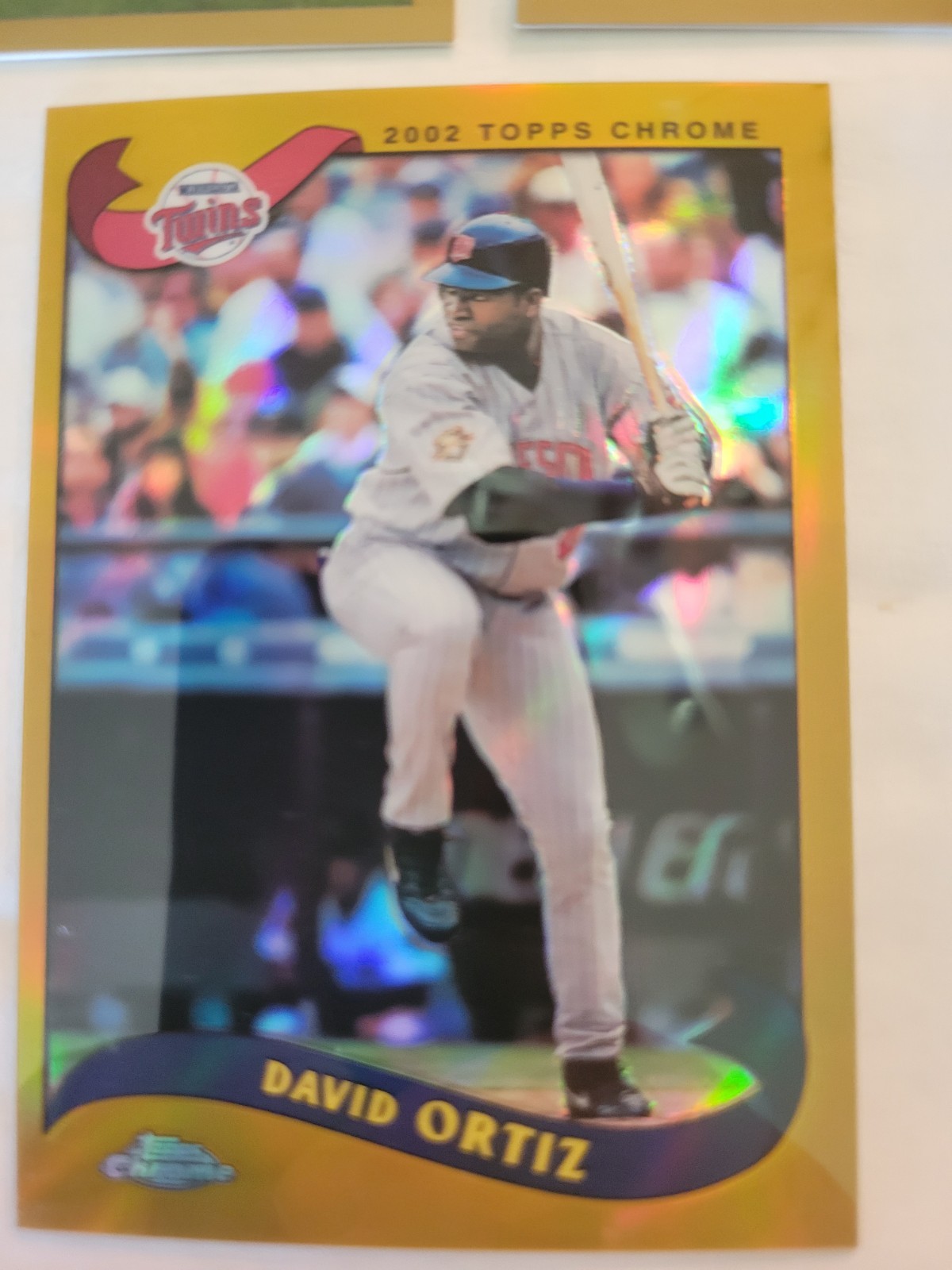 2002 Topps Chrome David Ortiz #489 Gold Refractor