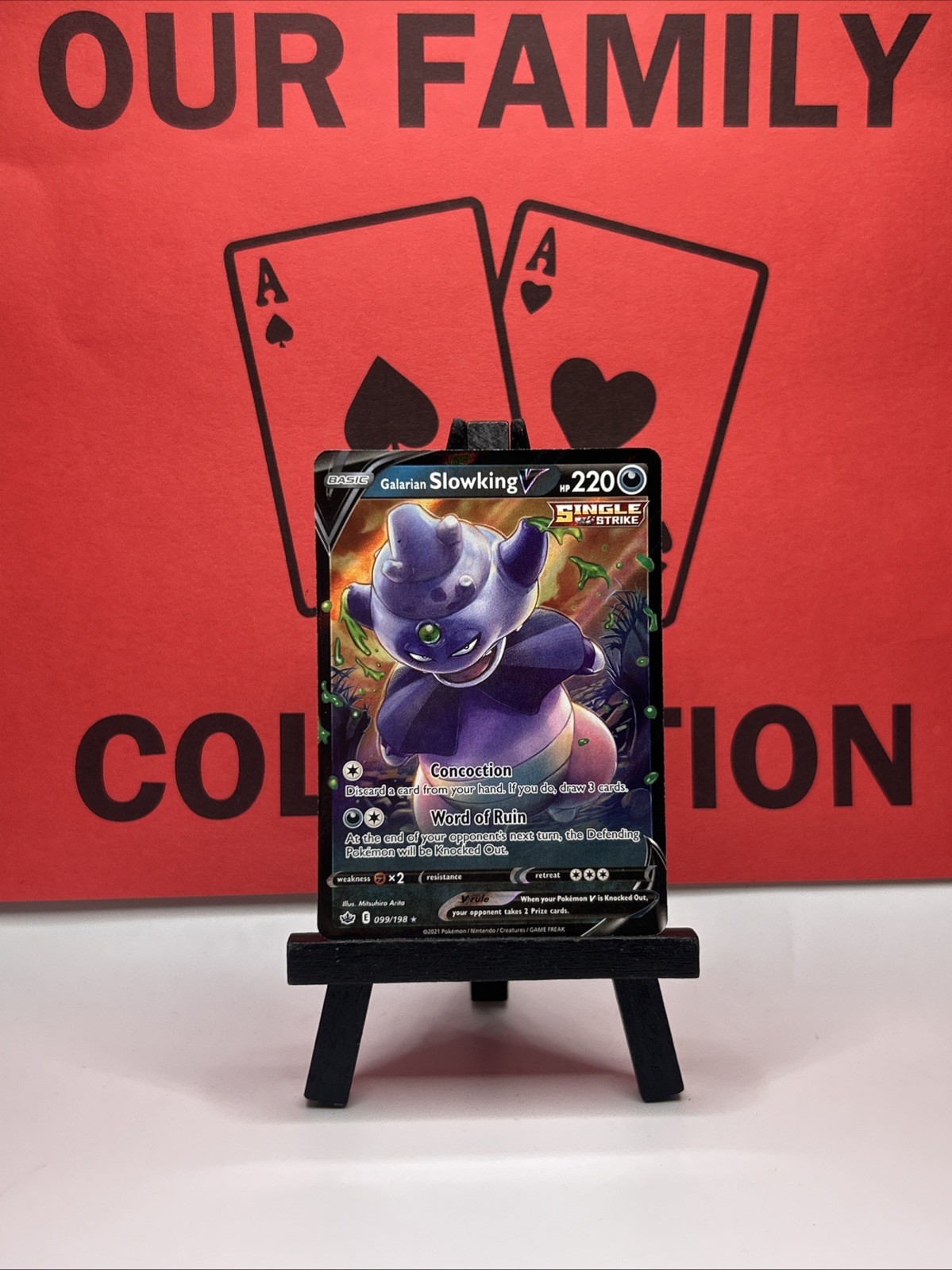 Galarian Slowking V 099/198 Ultra Rare SWSH06: Chilling Reign Pokemon Card
