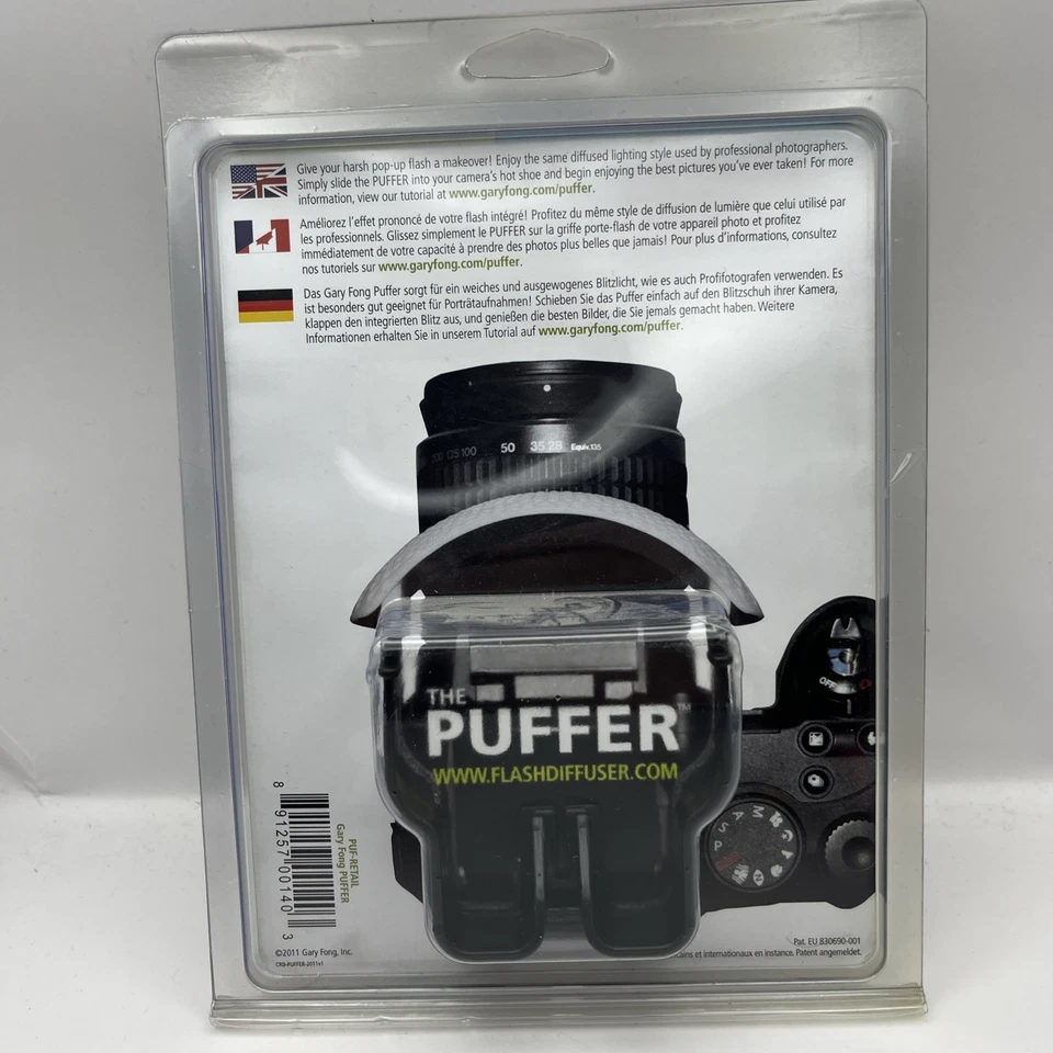 Gary Fong The Puffer On Camera Cold Shoe Diffuser for Canon, Nikon - NIP - Image 2 of 2