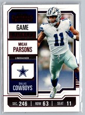 2023 Panini Contenders #29 Micah Parsons Game Ticket Red