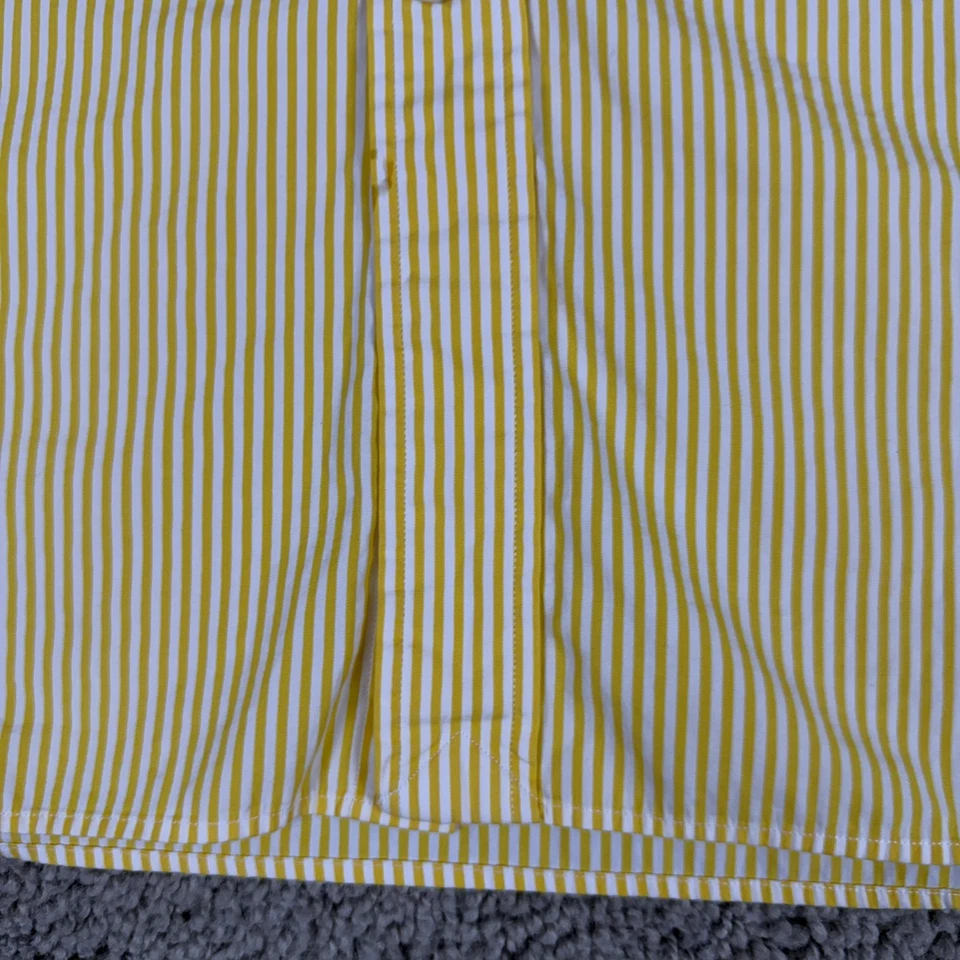 Camisa Polo Ralph Lauren Para Hombres 15-33 Rayas Amarillas Regent Calce Clásico Botón Delantero Foto 3 de 4