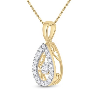 1/3CTW-DIA CN TWINKLE FASHION PEAR PENDANT