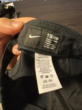 Nike Black Adjustable Baseball Cap Men One Size Casual Solid Sports