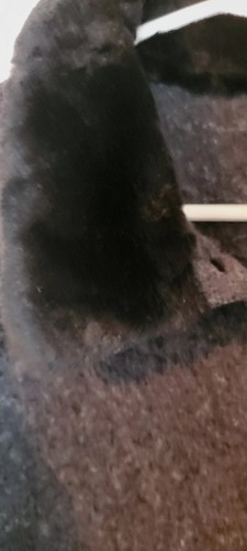 GAP Strickjacke Wolle grau mit Kunstfellkragen Größe S - Bild 5 von 5