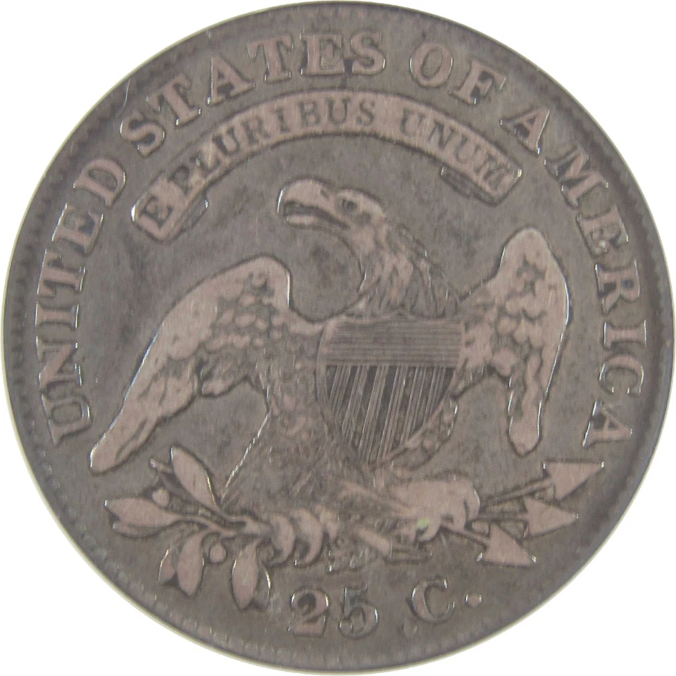 1821 Capped Bust Quarter F 15 ANACS Silver 25c Coin SKU:I17317 - Image 4 of 4