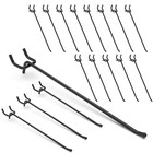 Heavy Duty Pegboard Hooks 10 Inch - 50 pcs Peg Board Hooks for Hanging, Black...