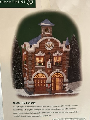 Dept 56 42nd Street Fire Company Christmas in the City Series Please READ! - Imagen 20 de 20