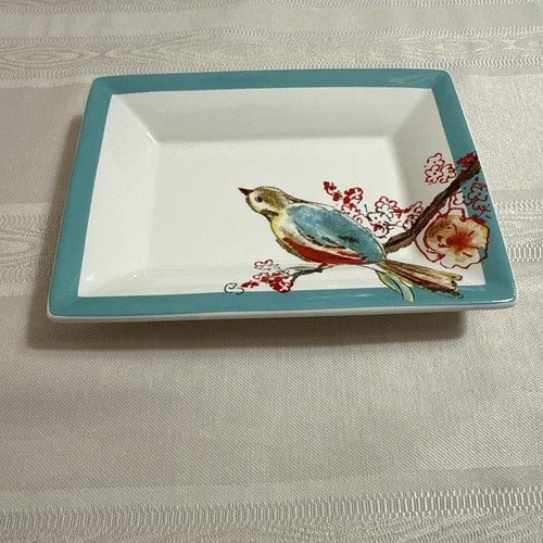 RARE Lenox Simply Fine "Chirp" Bird Soap Dish or Trinket Tray - Picture 4 of 7