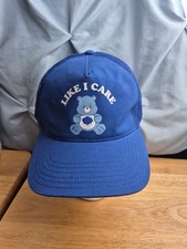 Care Bears Grumpy Bear Hat Cap Blue Like I Care Baseball Trucker Snap Back
