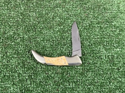 Parker Cut Co. Single Blade Smooth Bone Small Folding Lockback Knife Japan