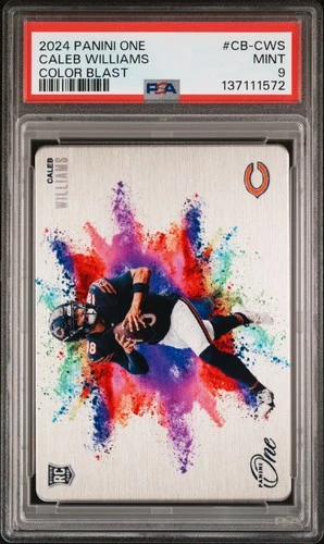 PSA 9 CALEB WILLIAMS 2024 Panini One Color Blast RC Bears MINT