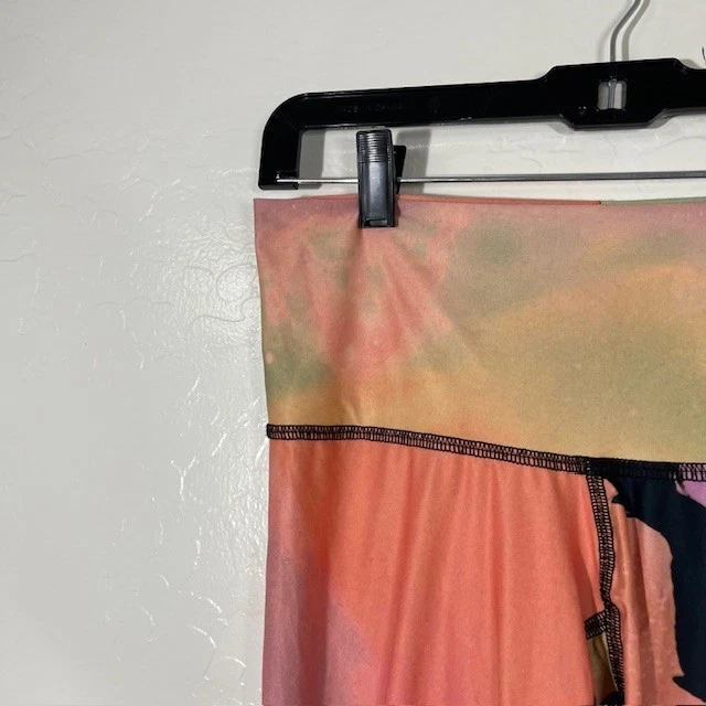 Leggings femininas Teeki galáxia S estampa pôr do sol ioga hippie academia arte 26,5" - Imagem 2 de 4