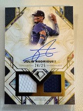2025 Topps Diamond Icons Julio Rodriguez Dual Relic Auto /25 #SPDRA-JRO