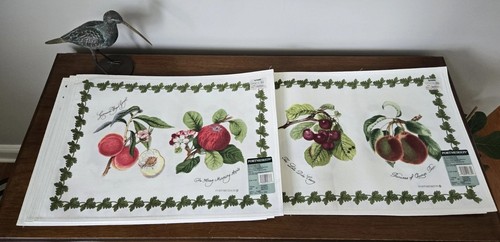 Rarität 6er Set Portmeirion Pomona Stoff Tischsets 13" x 18" Neu mit Etikett - Bild 2 von 12