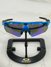 New OO9208 Oakley Radar EV Patn Sunglasses White and Blue Frame Polarized Lenses