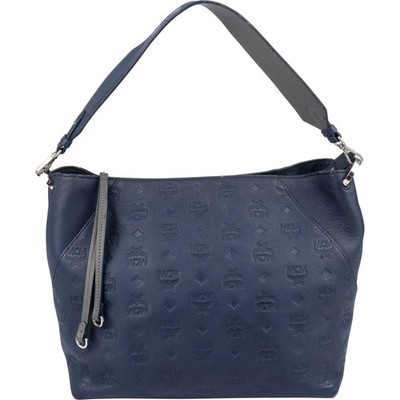MCM Visetos Monogram Debossed Leather Hobo Shoulder Bag Tasche