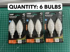 6- bulb PACK lot Feit Enhance B10 E12 Candelabra Filament LED Soft White 40 Watt