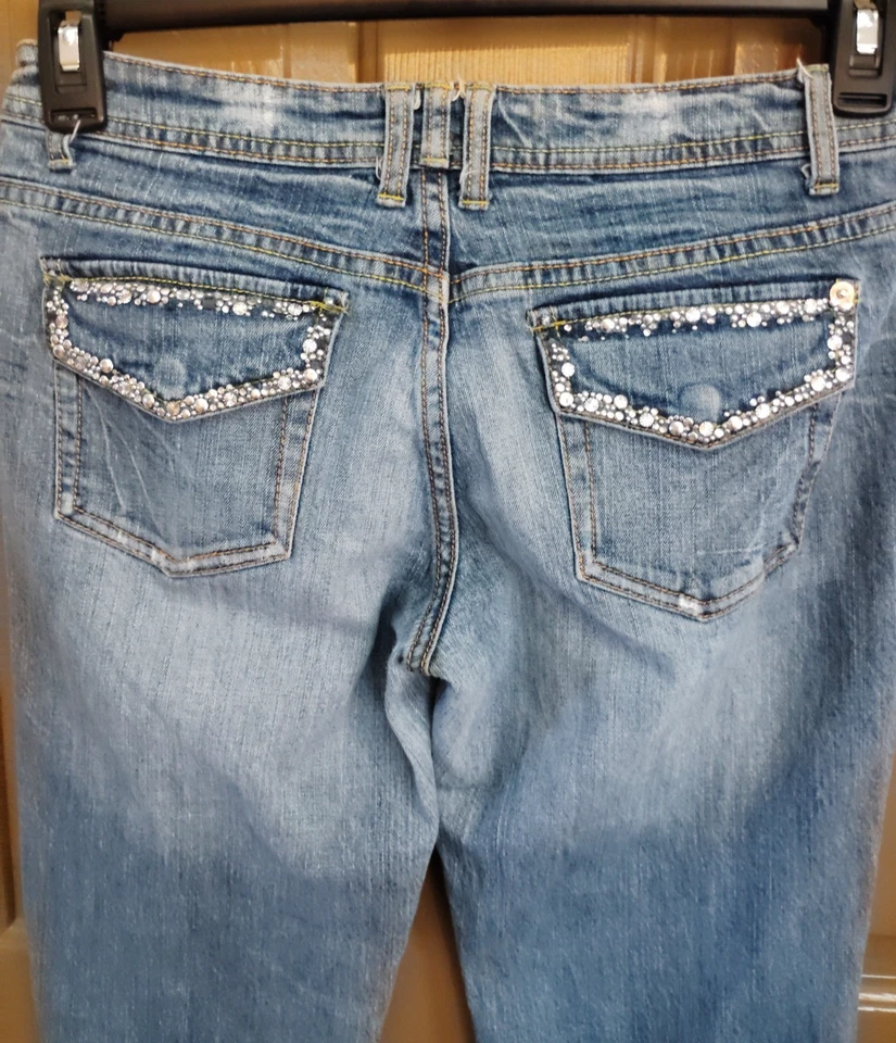 Fried Denim Jeans Women's 10 Bling Pockets Boot Cut Bling - Image 4 of 4