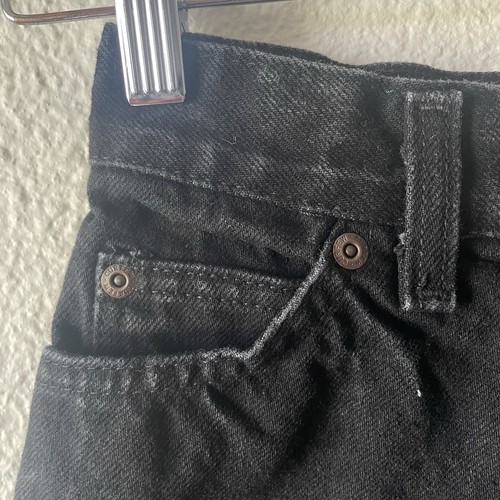 Vintage Curfew Tapered Jeans Girls 14 Slim (23x26) Black Distressed Cotton - Picture 10 of 19