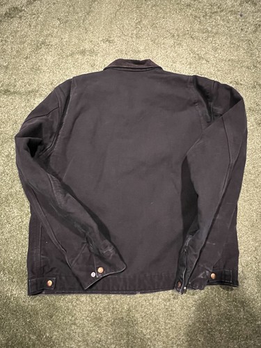 Carhartt Detroit Jacket Blanket Lined Mens XLT J001 BLK Black Union Made USA - Picture 11 of 13