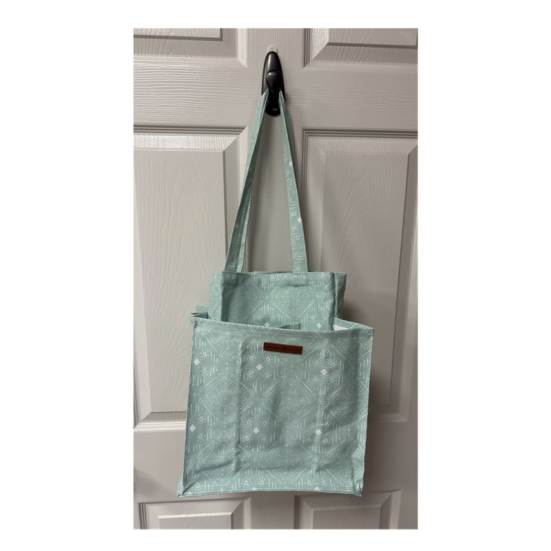Archer & Olive Mint Green Geometric Pattern Craft Tote Bag