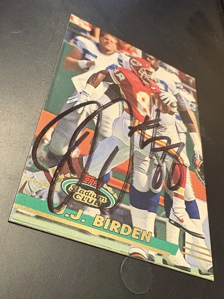1993 Stadium Club #289 J.J. Birden - NM AUTHENTIC AUTO - Image 4 of 4