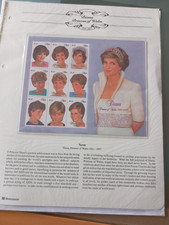 Mini feuille Nevis Diana princesse de Galles non montée comme neuve