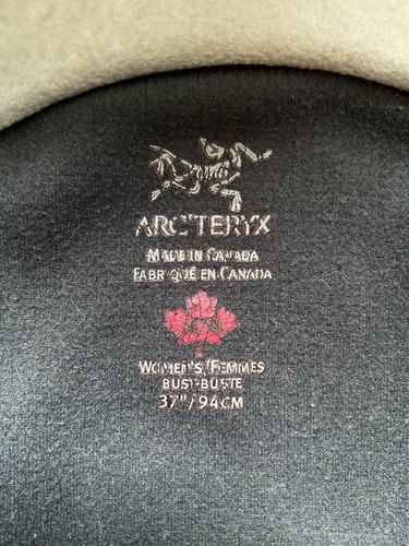 Suéter Arc'teryx Para Mujer Mediano Encubierto 1/4 Cremallera Pullover Polar Gris Exterior - Imagen 5 de 7