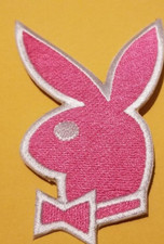 Playboy Bunny Worldwide Shipping Embroidered Patch approx. 2.5 x 3.5"